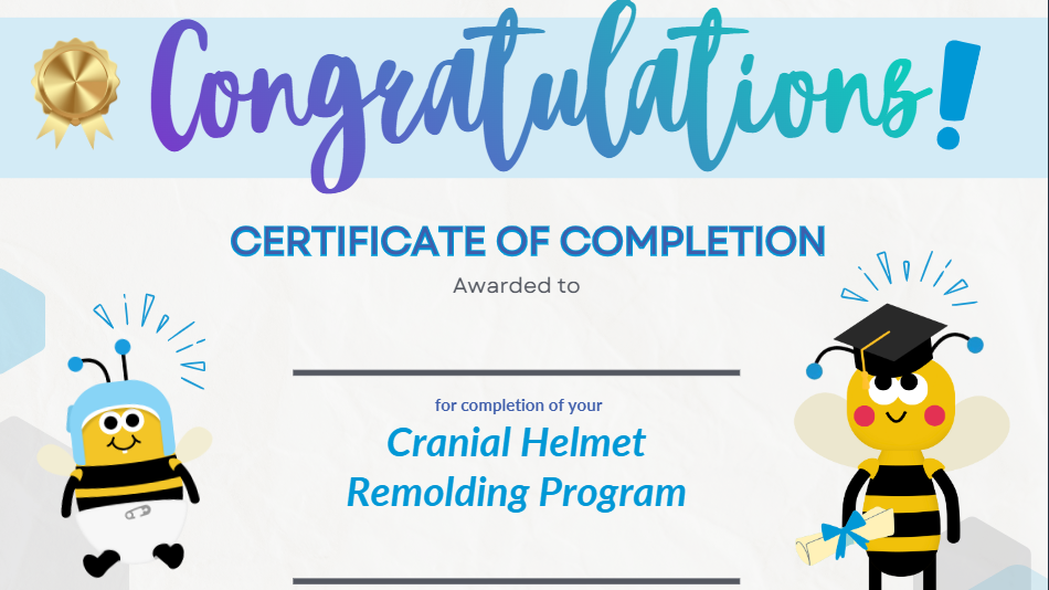 Cranial Helmet Graduation Certificate