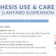 Lanyard Suspension Use & Care Guide